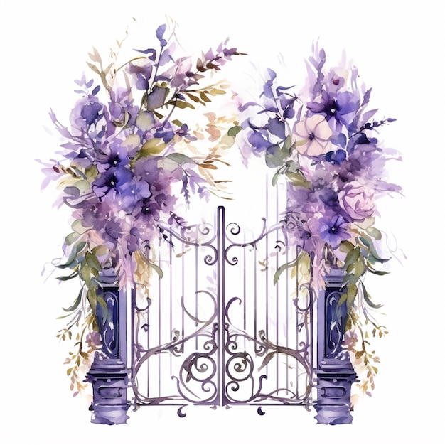 Une porte violette avec des fleurs et un panneau qui dit "je t'aime".