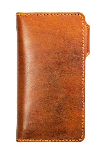 Portefeuille femme en cuir naturel marron