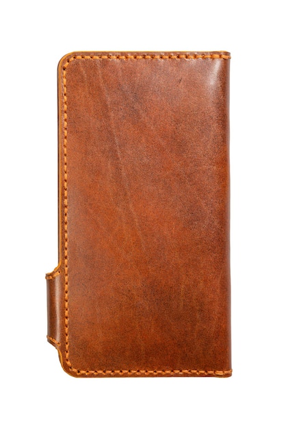 Portefeuille femme en cuir naturel marron