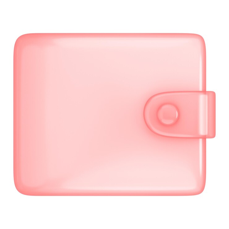 Photo portefeuille rose autocollant png fond transparent