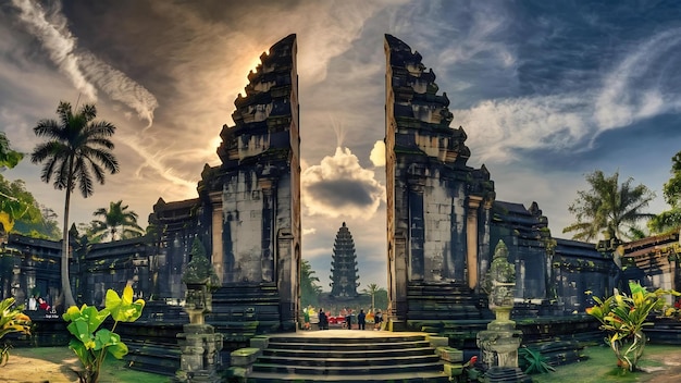 Les portes du temple de Lempuyang Luhur à Bali, en Indonésie