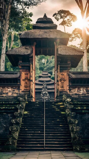 Les portes du temple de Lempuyang Luhur à Bali, en Indonésie