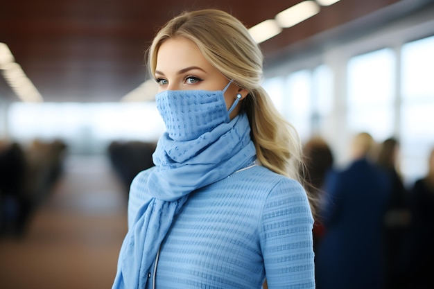 Portez un tissu pour couvrir le nez pour prévenir les maladies respiratoires