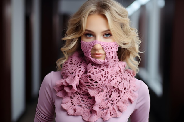 Photo portez un tissu pour couvrir le nez pour prévenir les maladies respiratoires