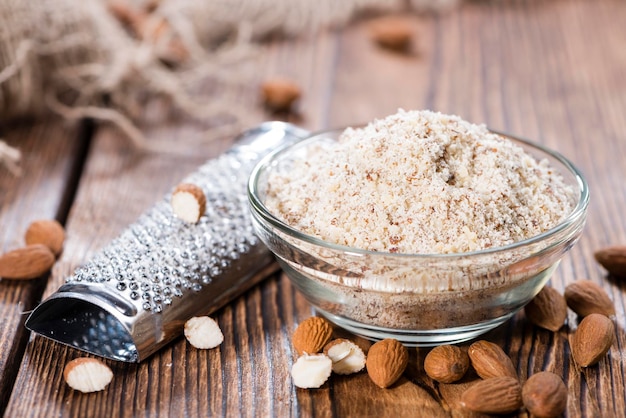 Portion d'amandes râpées