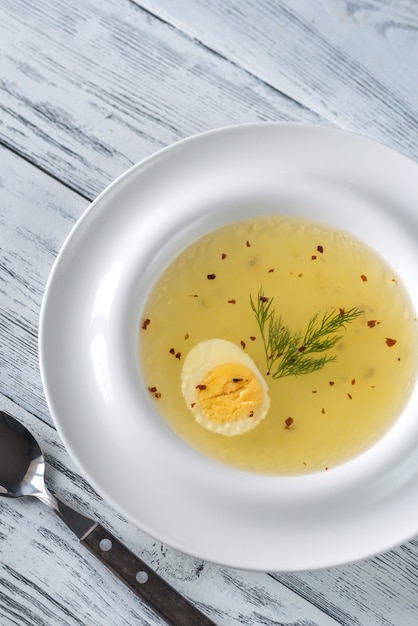 Portion de bouillon de volaille