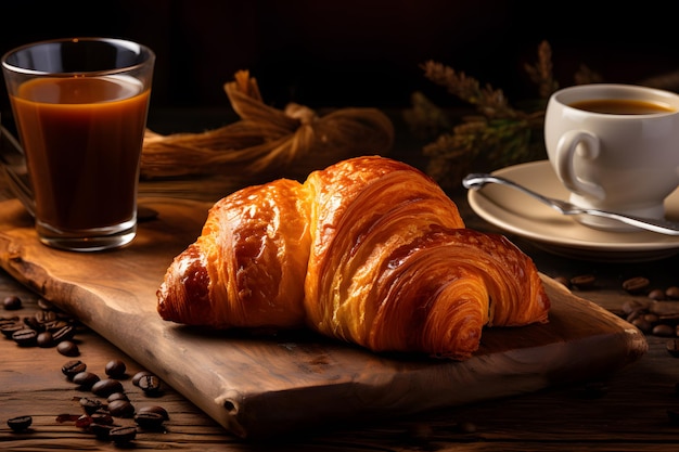 Portion de croissant chaud