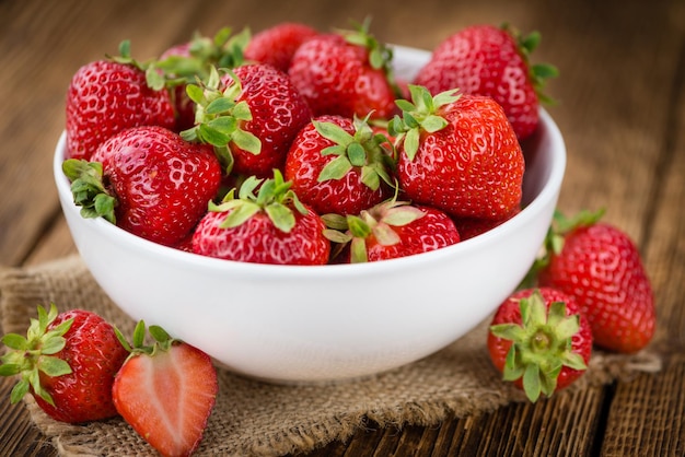 Portion de fraises