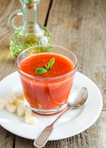 Portion de gaspacho