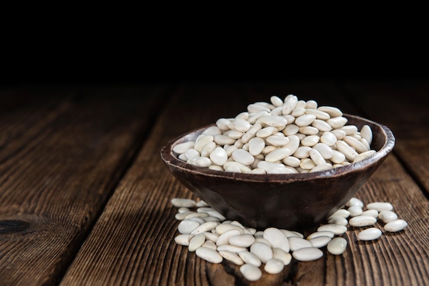 Portion de haricots blancs