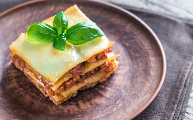 Portion de lasagne classique