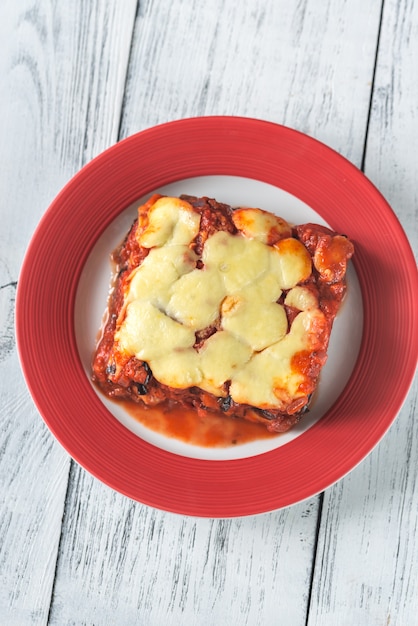 Portion de parmigiana di melanzane