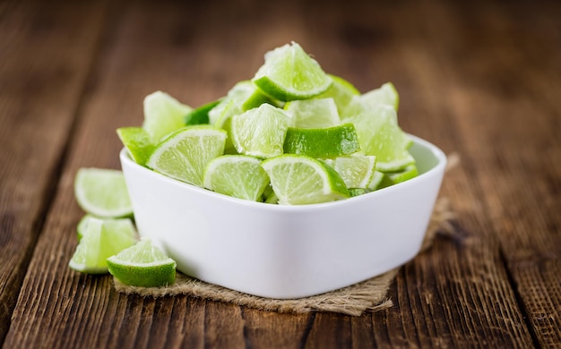 Portion de tranches de citron vert