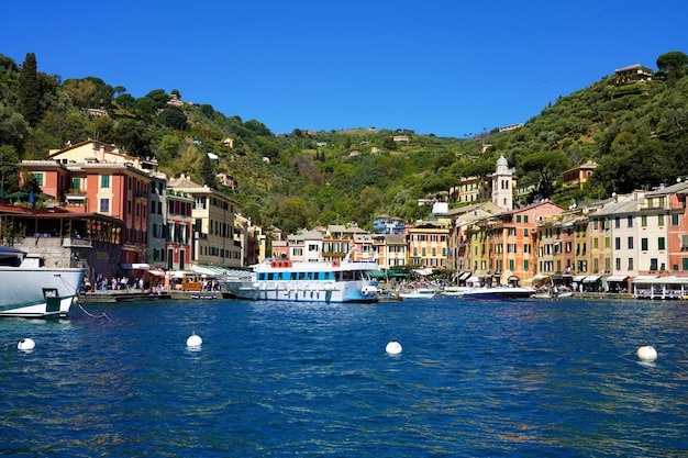 PORTOFINO ITALIE 17 AVRIL 2023 Baie de Portofino le jour d'été Gênes Italie