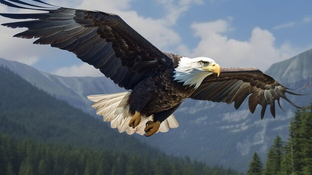 Photo portrait de l'aigle en gros plan