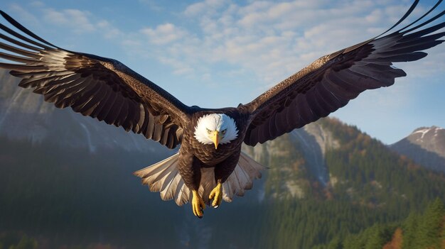 Photo portrait de l'aigle en gros plan