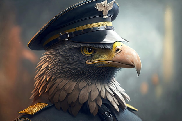 Portrait d'aigle en tant que policier générative ai