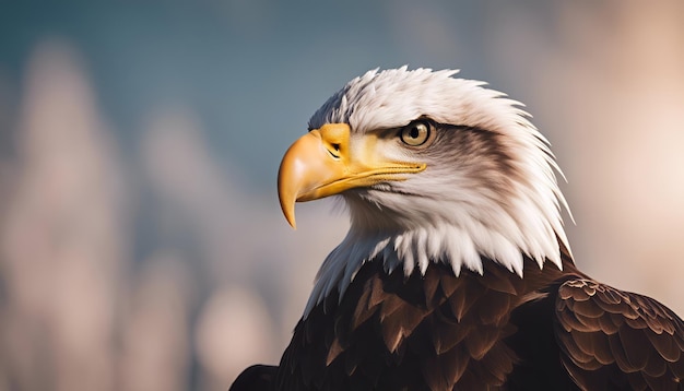 Portrait d'un aigle à tête blanche Haliaeetus leucocephalus