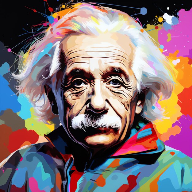 PORTRAIT D'ALBERT EINSTEIN WPAP