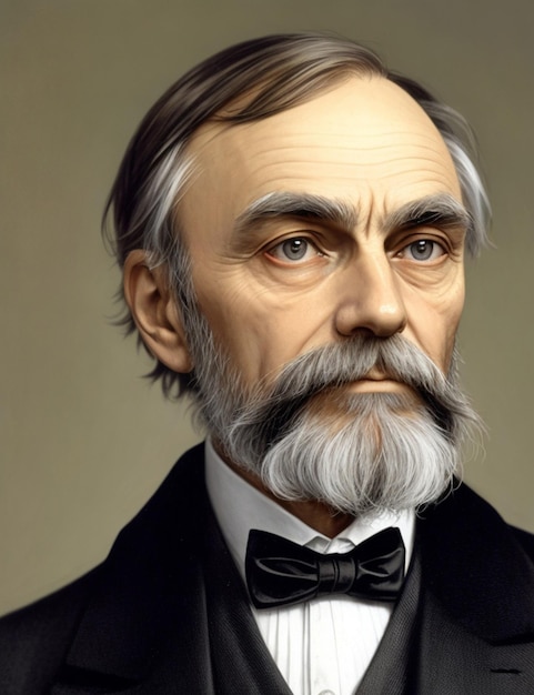 Photo portrait d'alfred nobel, chimiste suédois et fondateur du prix nobel