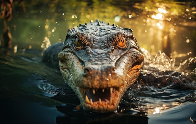 portrait d'un alligator