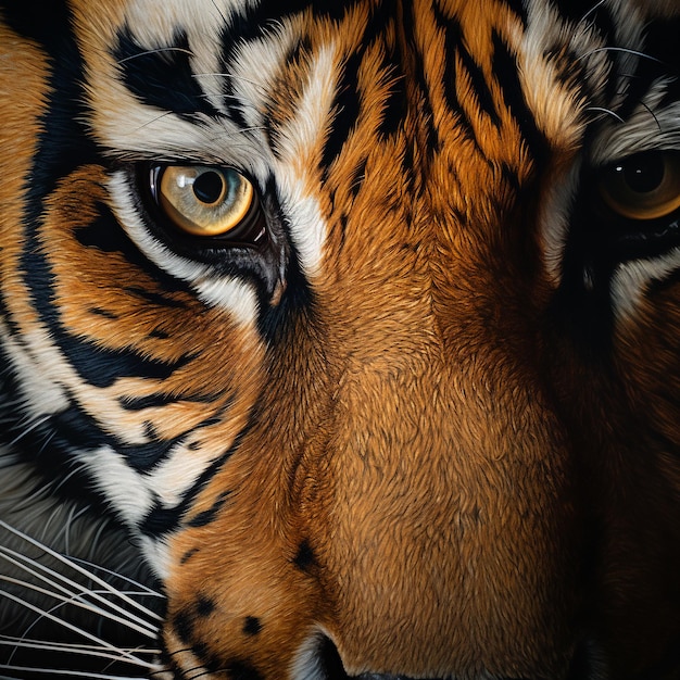 portrait d'animal en gros plan tigre