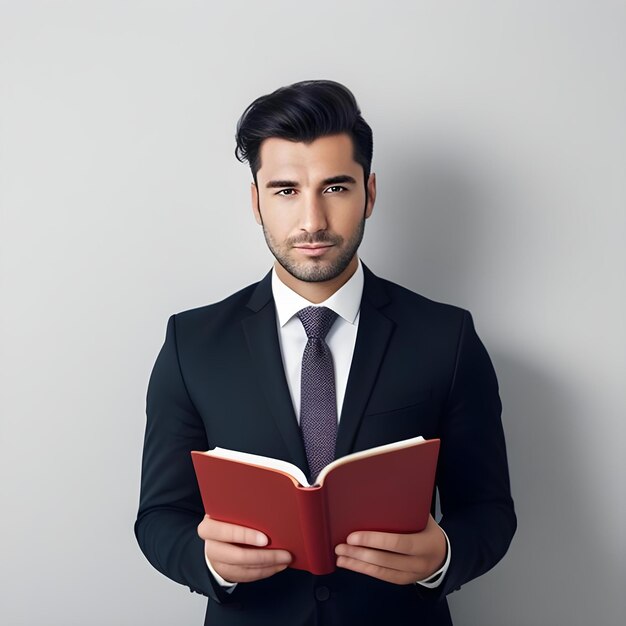 Portrait d'avocat isolé sur fond blanc