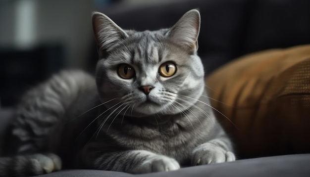 Portrait d'un beau chat en gros plan