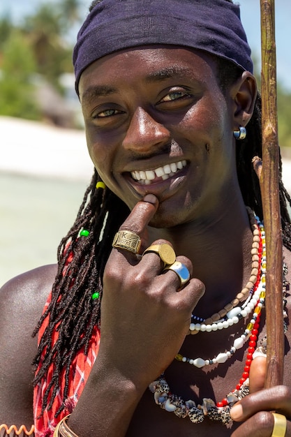 Portrait d'un beau garçon africain. Zanzibar Tanzanie