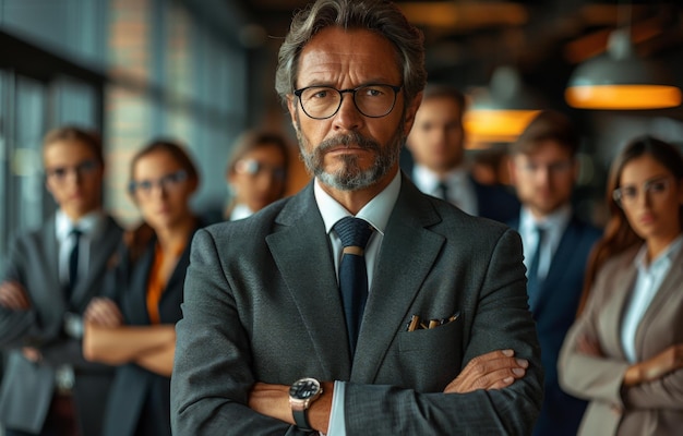 portrait d'un beau jeune homme d'affaires travaillant dans un bureau.