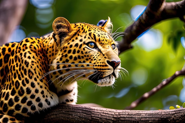 le portrait d'un beau léopard