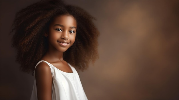 Portrait de beauté afro jolie femme