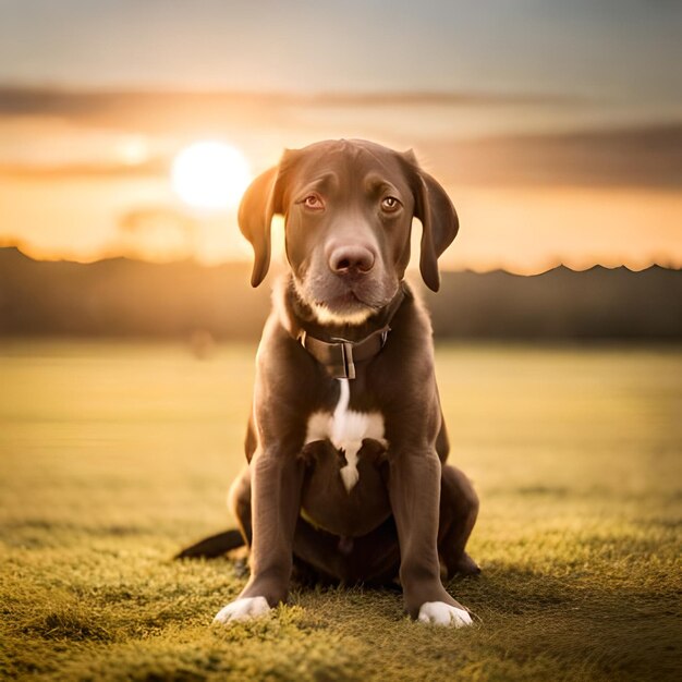 Le portrait de beauté d'un doux chien