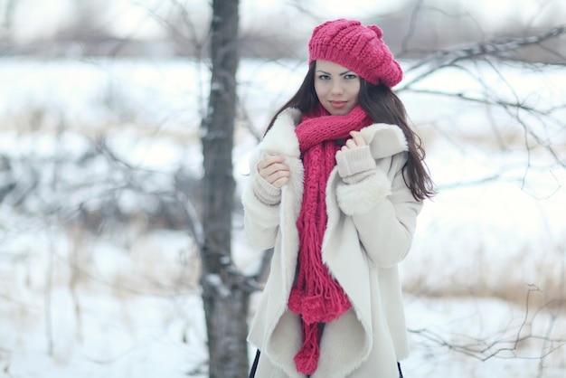 portrait de beauté en hiver