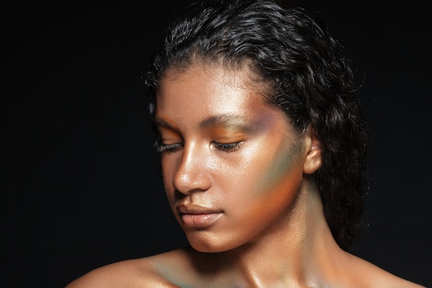 Portrait de beauté d'une jeune femme américaine