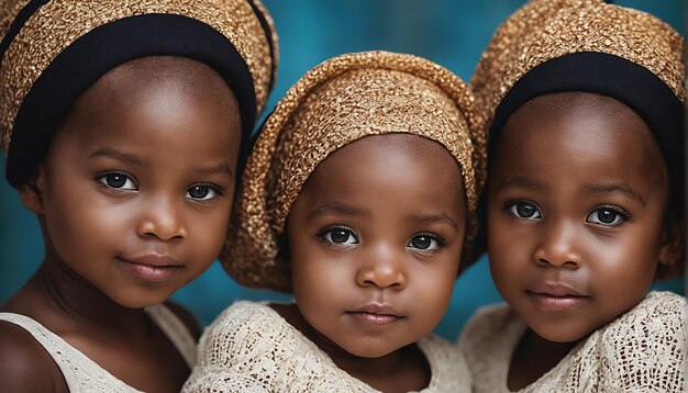 Portrait de bébé africain fille garçon portrait de bébé magnifique bébé