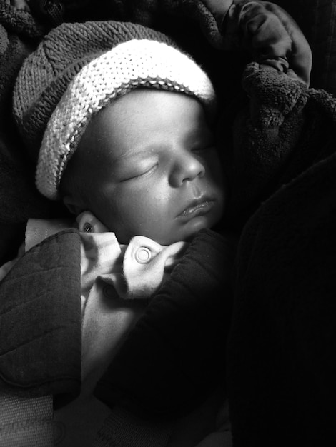 Portrait de bébé endormi