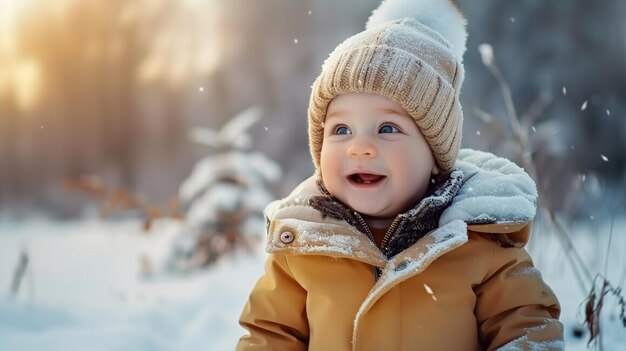 Portrait d'un bébé mignon dans un sweat à capuche blanc sur un fond blanc