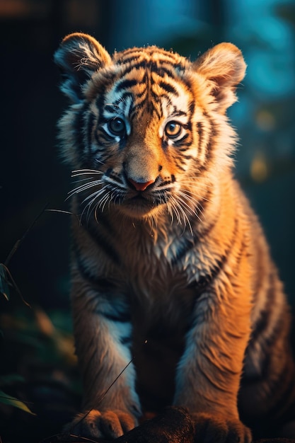 Portrait d'un bébé tigre