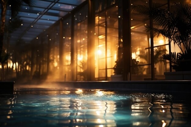 Portrait d'une belle femme dans le complexe SPA d'un hôtel cher