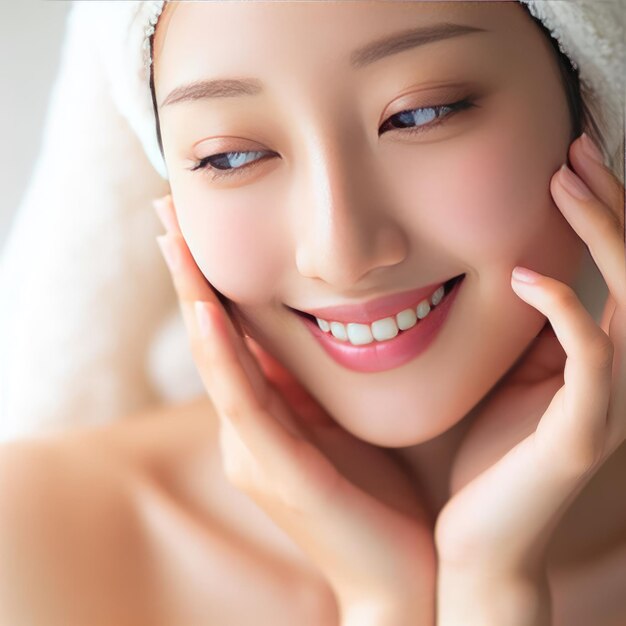 portrait d'une belle femme dans un spa