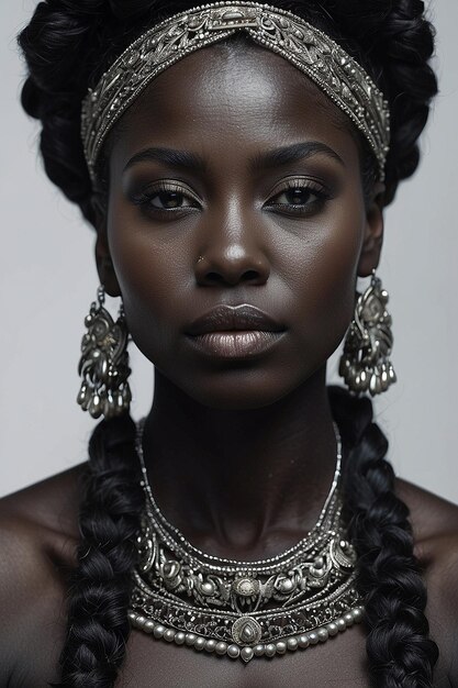 portrait d'une belle femme noire