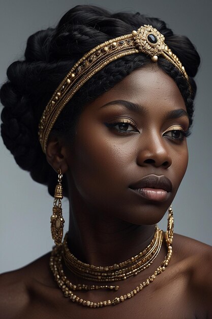 portrait d'une belle femme noire