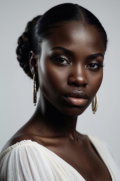 portrait d'une belle femme noire