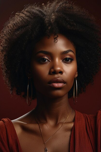 portrait d'une belle femme noire