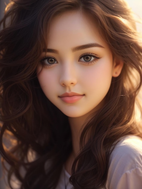 portrait de belle fille asiatique