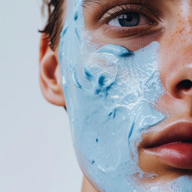 Portrait d'une belle jeune femme avec un concept de spa de beauté