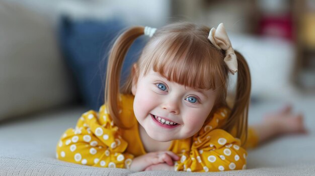 Portrait d'une belle jeune fille souriante.