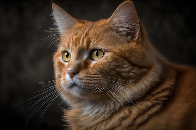 Portrait Belle photographie de chat orange mignon