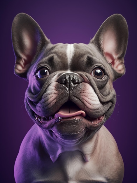 Portrait de bouledogue américain avec visage heureux animal domestique IA générative